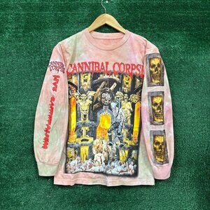 Cannibal Corpse Live Cannibalism Death Metal Band Tie-Dye LS Shirt Small